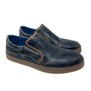 Bed Stu Men's Freestyle Leather Loafer Sneaker, Black Lux Tan Rustic 10.5